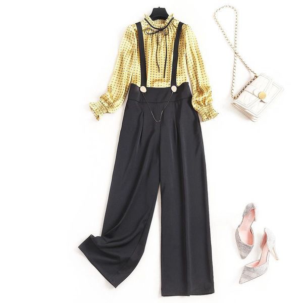two piece dress fashion and leisure 2-piece women's 2021 spring print chiffon shirt back belt pants set, White
two piece dress fashion and leisure 2-piece women's 2021 spring print chiffon shirt back belt pants set, White