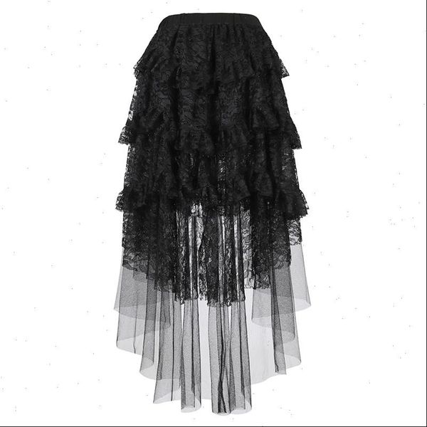 steampunk asymmetrical skirt for women lace corset skirt vintage costume tulle multi layered high low skirt outfits party, Black
steampunk asymmetrical skirt for women lace corset skirt vintage costume tulle multi layered high low skirt outfits party, Black
