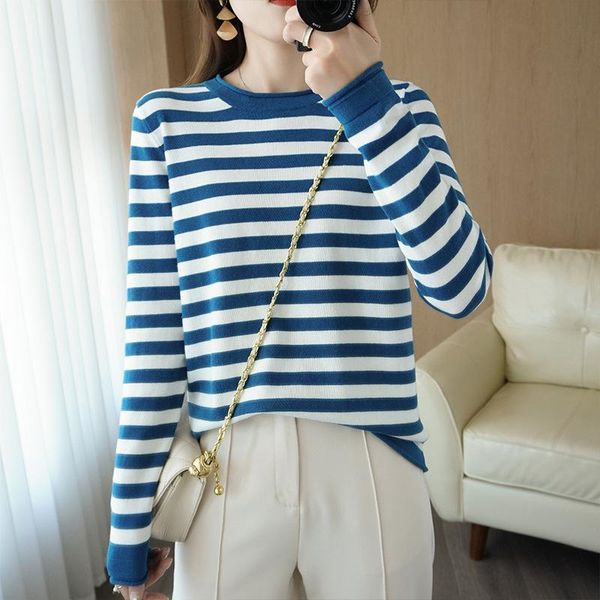 men's t-shirts 2021 autumn and winter round neck sweater women's contrast striped pullover loose cotton bottoming long sleeves, White;black
men's t-shirts 2021 autumn and winter round neck sweater women's contrast striped pullover loose cotton bottoming long sleeves, White;black
