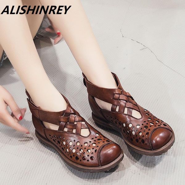 boots alishinrey summer women casual ankle genuine leather cut-outs sandals retro handmade women's shoes flat, Black
boots alishinrey summer women casual ankle genuine leather cut-outs sandals retro handmade women's shoes flat, Black