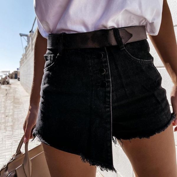 women's shorts jeans casual mid waist solid multi breasted fake skirt denim bottoms summer plus size, White;black
women's shorts jeans casual mid waist solid multi breasted fake skirt denim bottoms summer plus size, White;black