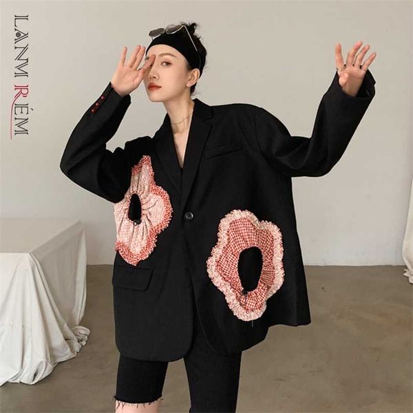 lanmrem flower suit coat autumn winter women blazer causal long sleeve ladies single button 2a1395 211019, White;black
lanmrem flower suit coat autumn winter women blazer causal long sleeve ladies single button 2a1395 211019, White;black