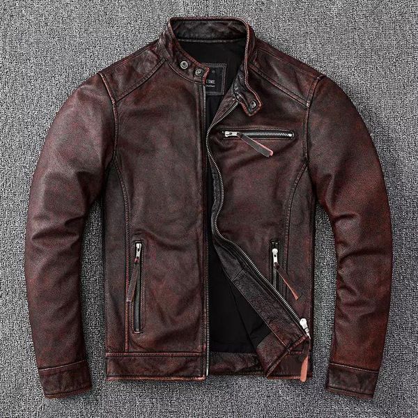 men's leather & faux 2021 autumn winter men cowhide coat genuine jacket vintage man clothes motorcycle biker jackets e427, Black
men's leather & faux 2021 autumn winter men cowhide coat genuine jacket vintage man clothes motorcycle biker jackets e427, Black