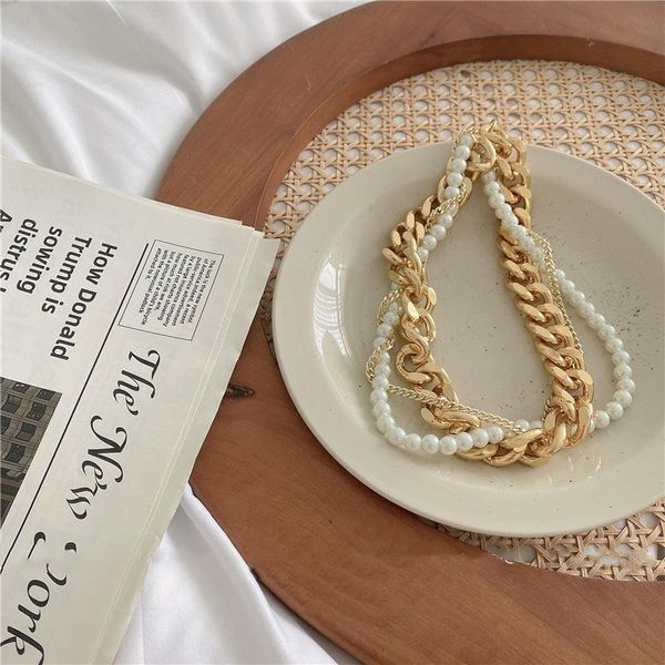chains masa 2021 ins style french retro three-layer chain exaggerated circle pearl necklace niche punk wild age reduction, Silver
chains masa 2021 ins style french retro three-layer chain exaggerated circle pearl necklace niche punk wild age reduction, Silver