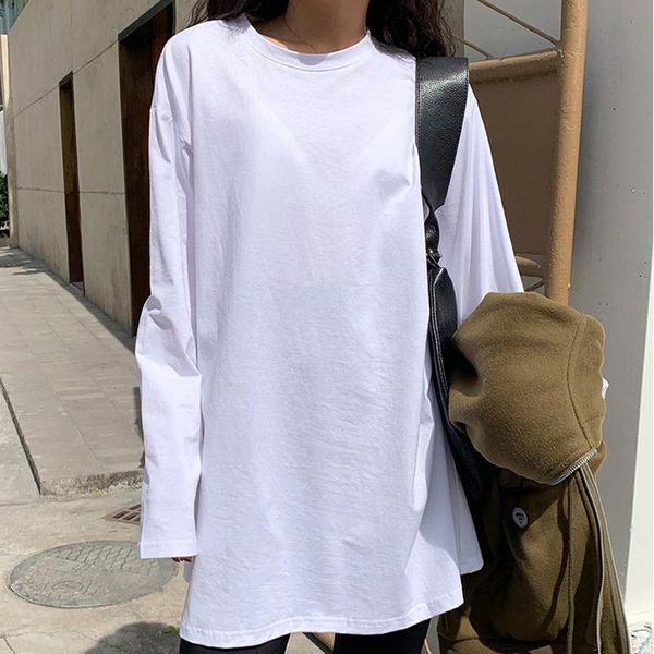 women's t-shirt fall 2021 womens fashion split fork long sleeve t shirts simplicity harajuku all-match casual oversized clothes black, White
women's t-shirt fall 2021 womens fashion split fork long sleeve t shirts simplicity harajuku all-match casual oversized clothes black, White
