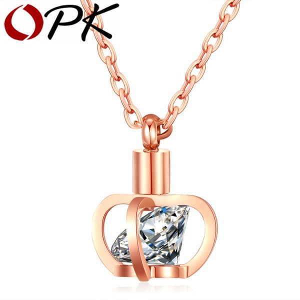 pendant necklaces opk fashion necklace for women crown design inlaid cubic zirconia stainless steel jewelry gift girls gx1118, Silver
pendant necklaces opk fashion necklace for women crown design inlaid cubic zirconia stainless steel jewelry gift girls gx1118, Silver