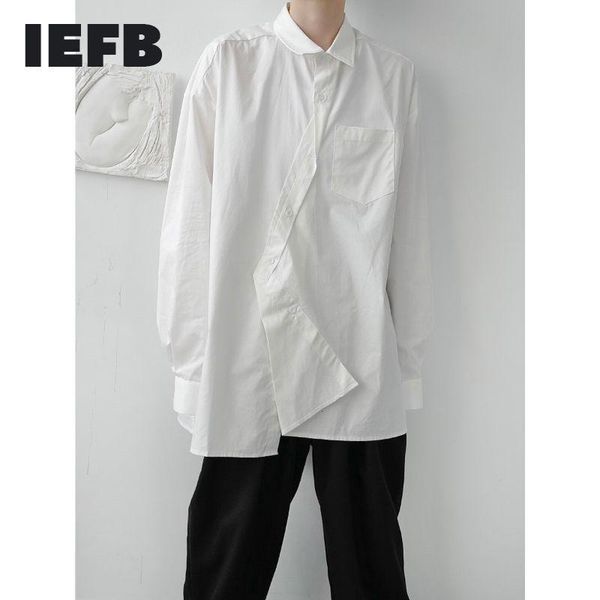 men's casual shirts iefb /men's wear 2021 spring male's niche design irregular placket loose big size shirt trendy black whi, White;black
men's casual shirts iefb /men's wear 2021 spring male's niche design irregular placket loose big size shirt trendy black whi, White;black