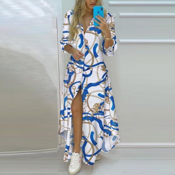 turn down collar button womens dresses shirt long fashion letter print lady split party casual vintage sleeve maxi, Black;gray
turn down collar button womens dresses shirt long fashion letter print lady split party casual vintage sleeve maxi, Black;gray