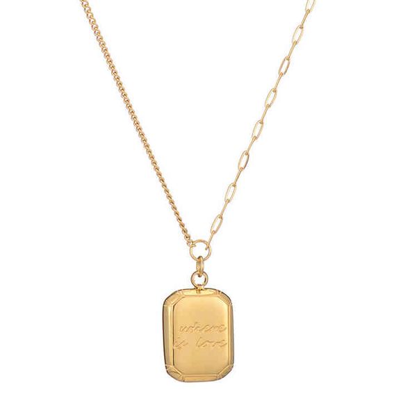 2022 trendy 18k gold plated stainls square letter necklace chocolate cube sugar clavicle chain titanium steel necklace, Silver
2022 trendy 18k gold plated stainls square letter necklace chocolate cube sugar clavicle chain titanium steel necklace, Silver