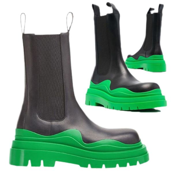 2021 aaa+ man black+ green sole bottega boot fashion luxury tire leather chelsea booties men platform chunky shoes lady knight high-boots de
2021 aaa+ man black+ green sole bottega boot fashion luxury tire leather chelsea booties men platform chunky shoes lady knight high-boots de