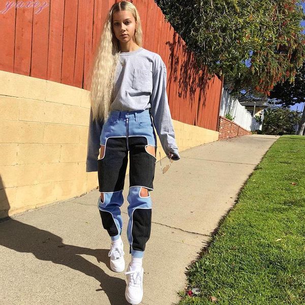 women's pants & capris autumn hollow out patchwork zipper casual woman high waist streetwear trousers sweatpants joggers ladies, Black;white
women's pants & capris autumn hollow out patchwork zipper casual woman high waist streetwear trousers sweatpants joggers ladies, Black;white