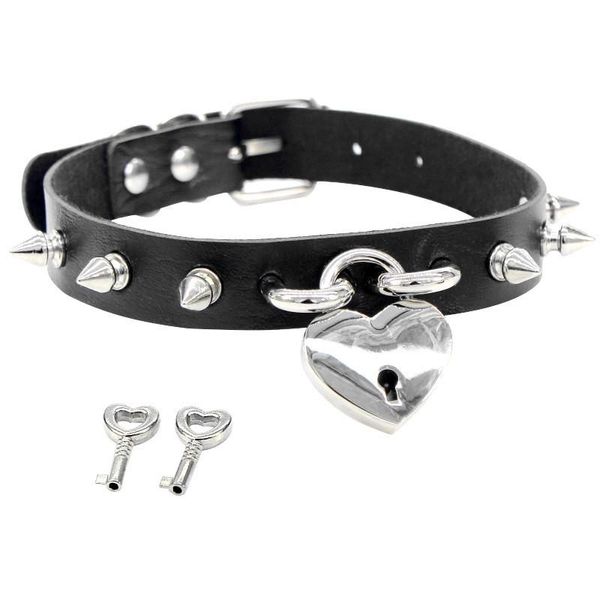 chokers black leather bondage spike choker necklace chains women gothic collar goth punk pu heart key lock jewelry gift, Golden;silver
chokers black leather bondage spike choker necklace chains women gothic collar goth punk pu heart key lock jewelry gift, Golden;silver