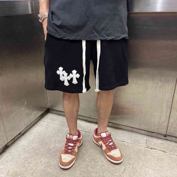 new tide ch 2021 summer casual shorts cross embroidery men's and women's fashion lovers, Black
new tide ch 2021 summer casual shorts cross embroidery men's and women's fashion lovers, Black