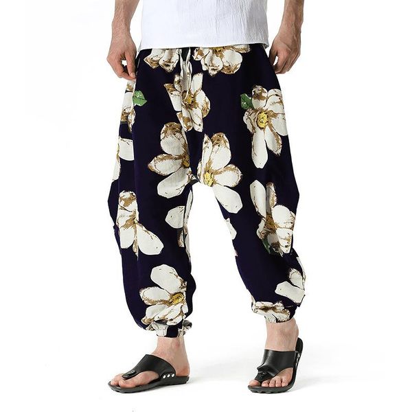 men's pants flowers print crotch harem men 2021 brand mens harajuku baggy cotton linen trousers male vintage traditional sweatpants, Black
men's pants flowers print crotch harem men 2021 brand mens harajuku baggy cotton linen trousers male vintage traditional sweatpants, Black