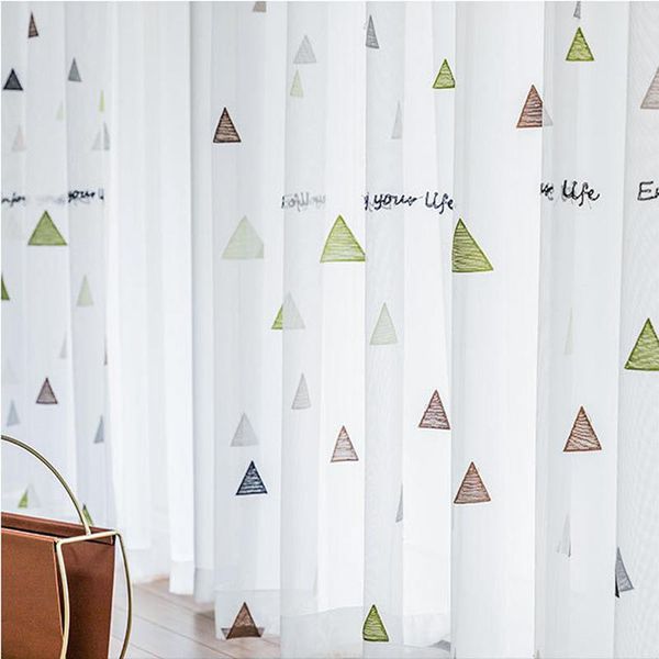 curtain & drapes triangles embroided tulle window curtains for living room nordic style sheer voile children's bedroom decor
curtain & drapes triangles embroided tulle window curtains for living room nordic style sheer voile children's bedroom decor