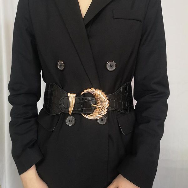 belts fashion wide women belt gold metal buckle pu leather waistband for ladies adjustable coat dress waist, Black;brown
belts fashion wide women belt gold metal buckle pu leather waistband for ladies adjustable coat dress waist, Black;brown