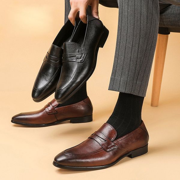 oxford handcrafted mens genuine leather formal shoes waxing process slip on dress wedding party office shoes for men a187, Black
oxford handcrafted mens genuine leather formal shoes waxing process slip on dress wedding party office shoes for men a187, Black