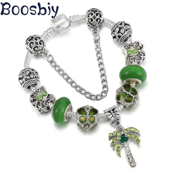 charm bracelets design silver plated green butterfly beads bracelet with coconut tree pendant diy fashion summer jewelry for women, Golden;silver
charm bracelets design silver plated green butterfly beads bracelet with coconut tree pendant diy fashion summer jewelry for women, Golden;silver