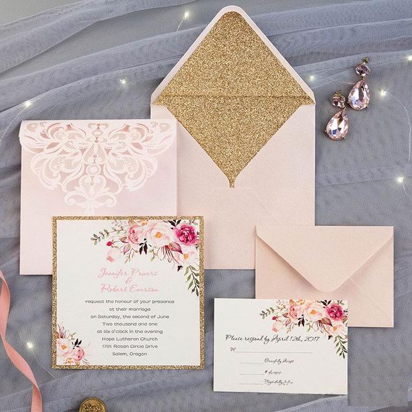 greeting cards (10 pieces/lot) luxury laser cut pink wedding invitation card gold glittery square birthday quinceanera ic137
greeting cards (10 pieces/lot) luxury laser cut pink wedding invitation card gold glittery square birthday quinceanera ic137
