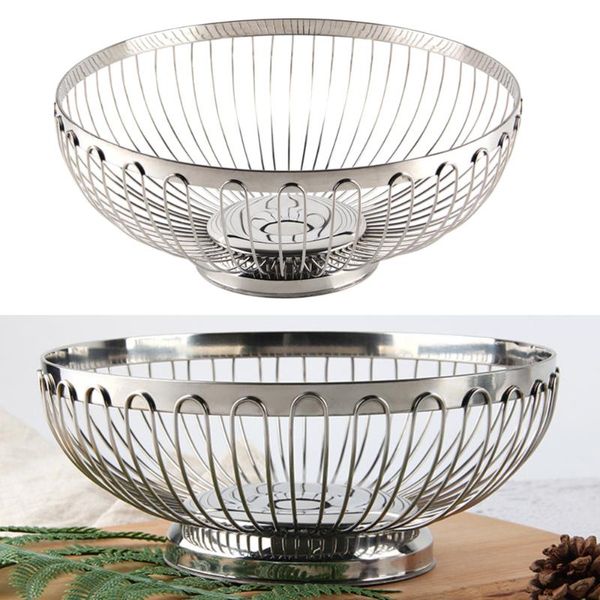 storage baskets kitchen multifunctional fruit basket stainless steel fresh vegetable container hollow-out washing tray holder - size 1
storage baskets kitchen multifunctional fruit basket stainless steel fresh vegetable container hollow-out washing tray holder - size 1