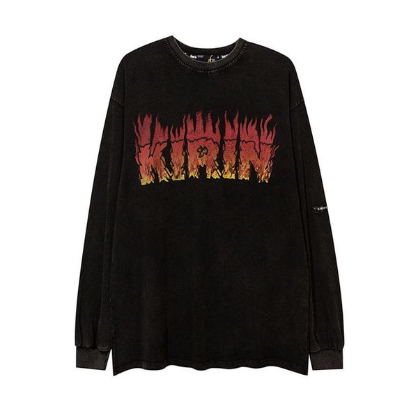 ins high street fashion brand thin large size sweater hip hop rap flame sleeve pullover men's dark bottomed long t-shirt, Black
ins high street fashion brand thin large size sweater hip hop rap flame sleeve pullover men's dark bottomed long t-shirt, Black