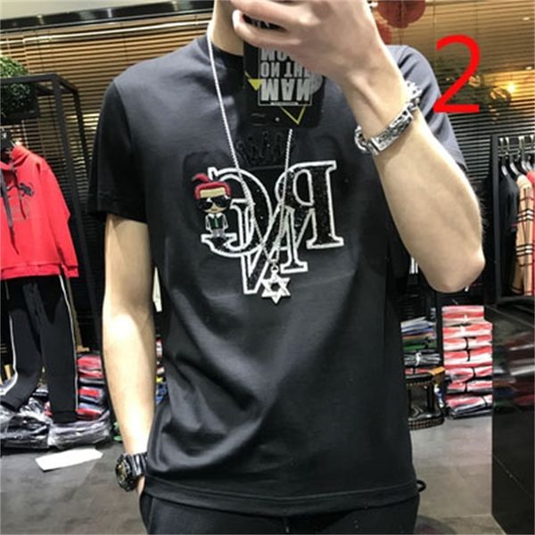 new 2021 summer tide brand round neck handsome shirt t-shirt korean version of slim fashion trend printing half sleeve g107, White;black
new 2021 summer tide brand round neck handsome shirt t-shirt korean version of slim fashion trend printing half sleeve g107, White;black
