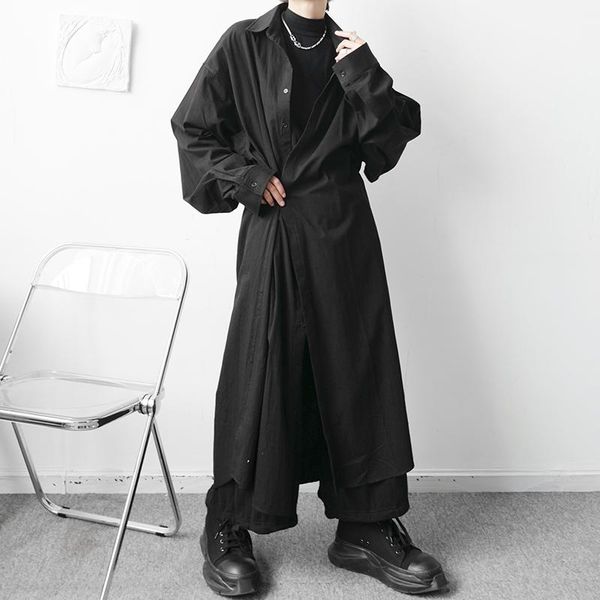 men's casual shirts ovesize shirt korean style long sleeve loose men women japanese harajuku streetwear cardigan dress, White;black
men's casual shirts ovesize shirt korean style long sleeve loose men women japanese harajuku streetwear cardigan dress, White;black
