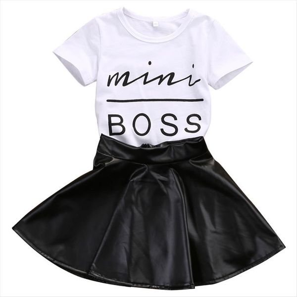 toddler kids girl clothes set fashion summer short sleeve white cotton t shirt leather skirt 2pcs children
toddler kids girl clothes set fashion summer short sleeve white cotton t shirt leather skirt 2pcs children