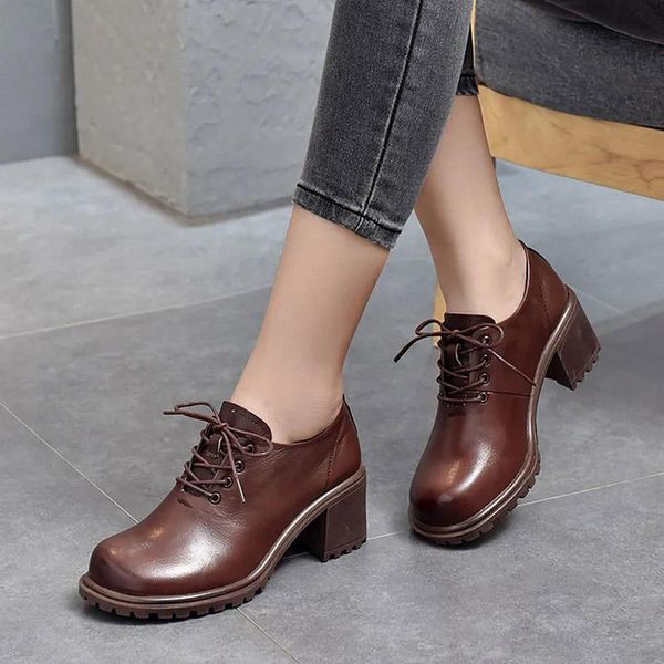 dress shoes spring and autumn ethnic style retro leather set foot handmade round toe comfortable thick heel mid-heel women's, Black
dress shoes spring and autumn ethnic style retro leather set foot handmade round toe comfortable thick heel mid-heel women's, Black