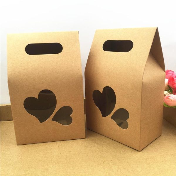 gift wrap 10pcs kraft paper food bag double heart with handle craft packaging pvc window for storing dried small candy
gift wrap 10pcs kraft paper food bag double heart with handle craft packaging pvc window for storing dried small candy
