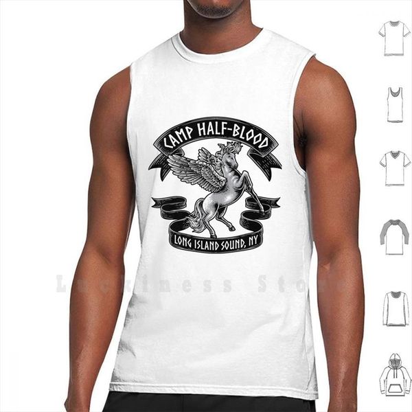 camp half blood shirt son of poseidon kids orange tank vest sleeveless campfire camping, White;black 
camp half blood shirt son of poseidon kids orange tank vest sleeveless campfire camping, White;black