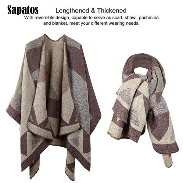 scarves women's collar cape patchwork lady imitation sweater coat blanket shawls fashion leisure comfortable daily wild personality, Blue;gray
scarves women's collar cape patchwork lady imitation sweater coat blanket shawls fashion leisure comfortable daily wild personality, Blue;gray