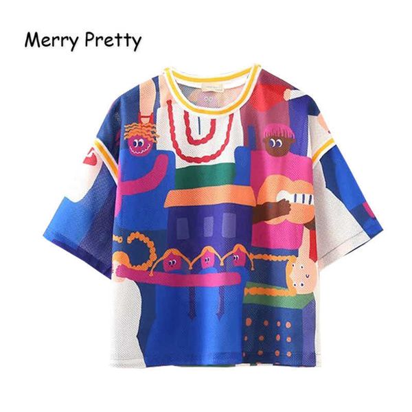 merry pretty women cartoon print mesh t-shirts summer short sleeve o-neck patchjwork tees female crop korean style 210526, White
merry pretty women cartoon print mesh t-shirts summer short sleeve o-neck patchjwork tees female crop korean style 210526, White