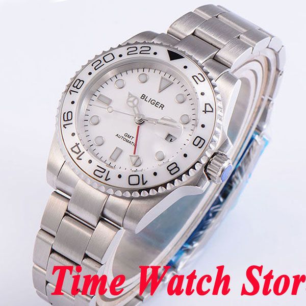 bliger 40mm gmt mechanical watch men waterproof steel bracelet white index plate illuminating sapphire ceramic bezel 191, Slivery;brown
bliger 40mm gmt mechanical watch men waterproof steel bracelet white index plate illuminating sapphire ceramic bezel 191, Slivery;brown