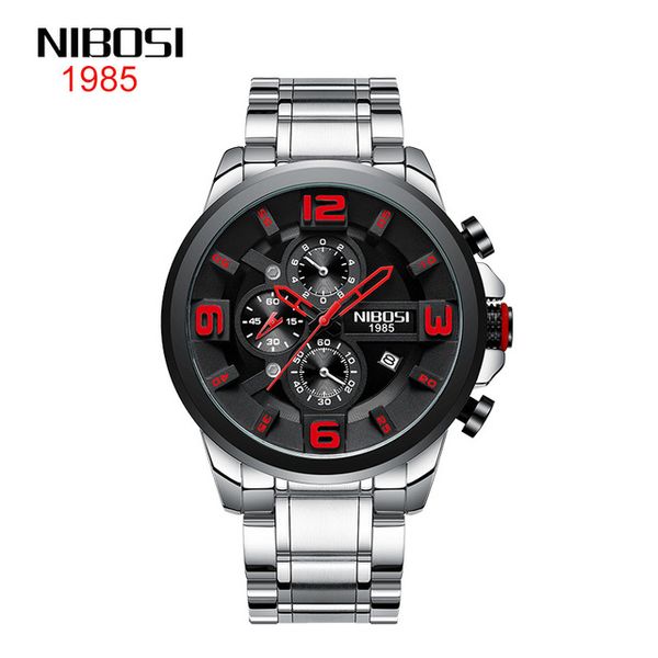 4 style nibosi watch outdoor sports watch men's luminous waterproof sports quartz watch chronograph mens watches silver shell red, Slivery;brown
4 style nibosi watch outdoor sports watch men's luminous waterproof sports quartz watch chronograph mens watches silver shell red, Slivery;brown
