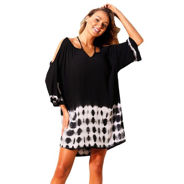 women's swimwear 2021 summer style women swimsuit cover up long sleeve bikini ups chiffon flower beach mini dress robe vestidos, White;black
women's swimwear 2021 summer style women swimsuit cover up long sleeve bikini ups chiffon flower beach mini dress robe vestidos, White;black