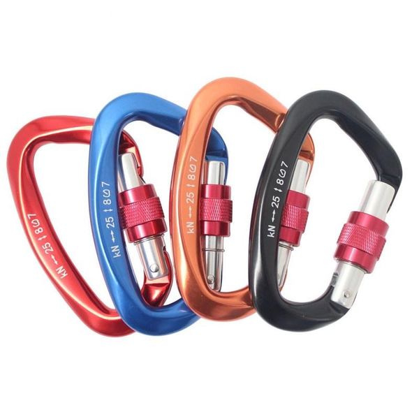 cords, slings and webbing 1pc 25kn mountaineering caving rock climbing carabiner d shaped safety master screw lock buckle escalade equipemen
cords, slings and webbing 1pc 25kn mountaineering caving rock climbing carabiner d shaped safety master screw lock buckle escalade equipemen