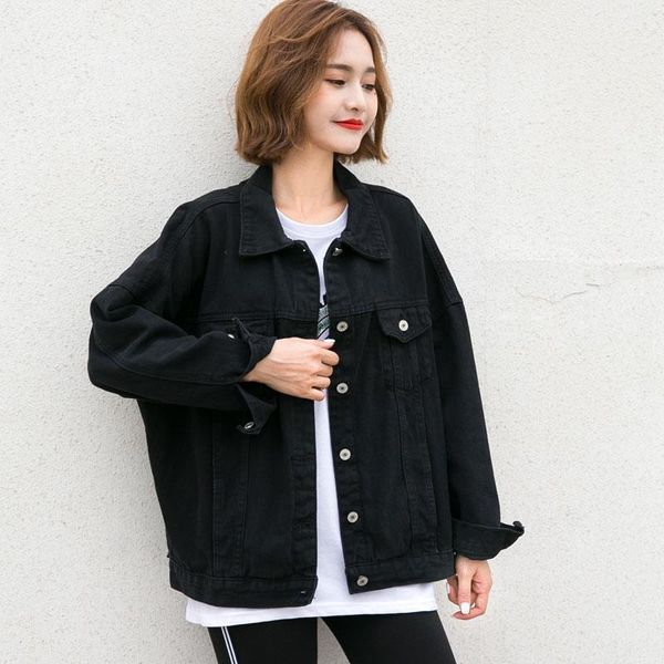 women's jackets 2021 spring autumn short jacket vintage denim women female retro cotton loose fashion demin coat for woman black, Black;brown
women's jackets 2021 spring autumn short jacket vintage denim women female retro cotton loose fashion demin coat for woman black, Black;brown