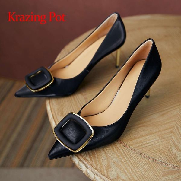 dress shoes krazing pot genuine leather pointed toe thin high heels european style young lady mature elegant slip on modern women pumps l57, Black
dress shoes krazing pot genuine leather pointed toe thin high heels european style young lady mature elegant slip on modern women pumps l57, Black