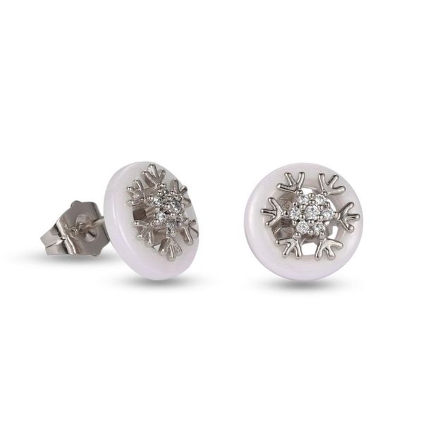 stud 12mm fashion black & white stainless steel ceramic earrings gold/silver snowflake elegant wedding round for women, Golden;silver
stud 12mm fashion black & white stainless steel ceramic earrings gold/silver snowflake elegant wedding round for women, Golden;silver