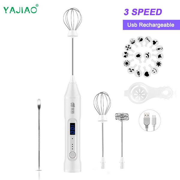 food mixers yajiao electric milk frother usb rechargeable handheld blender 3-speed lcd display mixer for coffee,egg, latte, cappuccino
food mixers yajiao electric milk frother usb rechargeable handheld blender 3-speed lcd display mixer for coffee,egg, latte, cappuccino