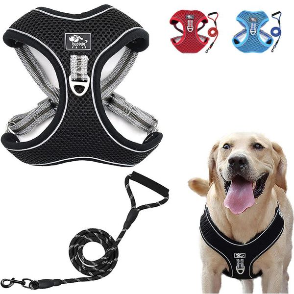 dog collars & leashes double ring no pull harness with leash for medium large dogs outdoor training walking, easy control heavy duty handle
dog collars & leashes double ring no pull harness with leash for medium large dogs outdoor training walking, easy control heavy duty handle