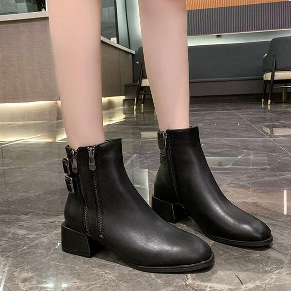 boots women ankle zipper pu leather ladies fashion square heels shoes woman buckle strap casual boot female footwear 2021, Black
boots women ankle zipper pu leather ladies fashion square heels shoes woman buckle strap casual boot female footwear 2021, Black