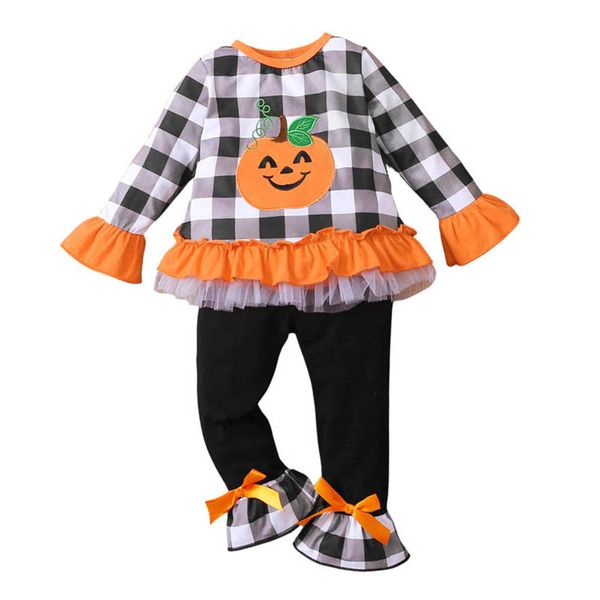 infant clothing sets girls outfits baby clothes children spring autumn halloween pumpkin lace print long-sleeved t-shirts flared trousers 2p, White
infant clothing sets girls outfits baby clothes children spring autumn halloween pumpkin lace print long-sleeved t-shirts flared trousers 2p, White