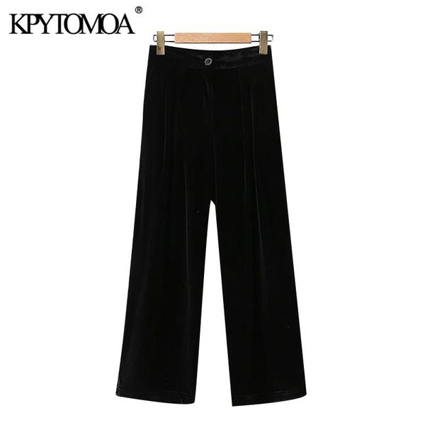 kpytomoa women 2021 fashion office wear straight velvet pants vintage high waist side pockets female ankle trousers mujer, Black;white
kpytomoa women 2021 fashion office wear straight velvet pants vintage high waist side pockets female ankle trousers mujer, Black;white