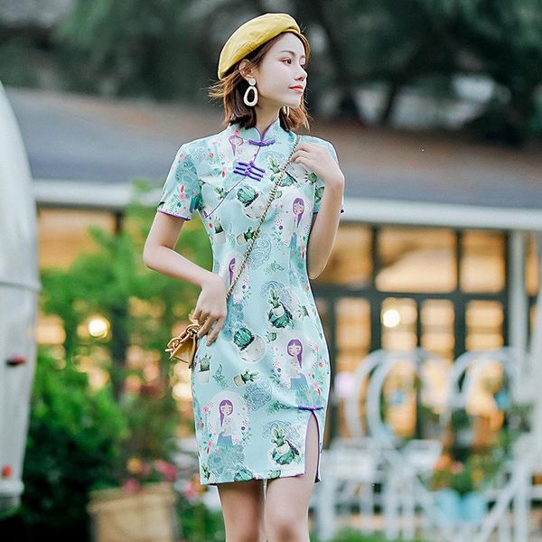 ethnic clothing summer cheongsam young girl cute anime cherry blossom pink chinese style dress cat print black color s-3xl, Red
ethnic clothing summer cheongsam young girl cute anime cherry blossom pink chinese style dress cat print black color s-3xl, Red