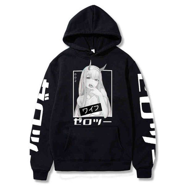 2021 new anime darling in the franxx zero two hoodies casual harajuku streetwear image sweatshirts oversized hooded, Black
2021 new anime darling in the franxx zero two hoodies casual harajuku streetwear image sweatshirts oversized hooded, Black
