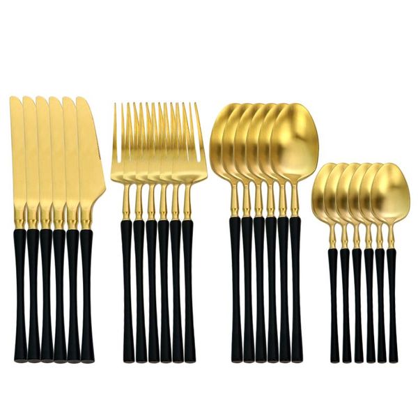 flatware sets 24pcs dinnerware set black gold cutlery fork spoon real stainless steel forks knives spoons kitchen tableware
flatware sets 24pcs dinnerware set black gold cutlery fork spoon real stainless steel forks knives spoons kitchen tableware