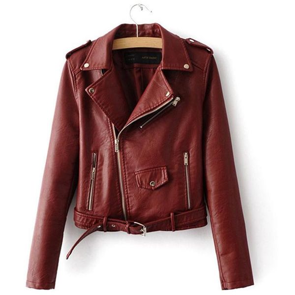 women's leather & faux women bright colored plastic artificial short jacket with zipper motorcyclist juicy punk coat casual pu, Black
women's leather & faux women bright colored plastic artificial short jacket with zipper motorcyclist juicy punk coat casual pu, Black
