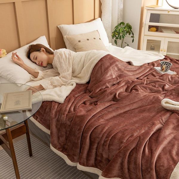 blankets 2021 ab side milk velvet fleece sherpa blanket thicken coffee grey throw warm winter modern bedding home textile 200*230cm
blankets 2021 ab side milk velvet fleece sherpa blanket thicken coffee grey throw warm winter modern bedding home textile 200*230cm